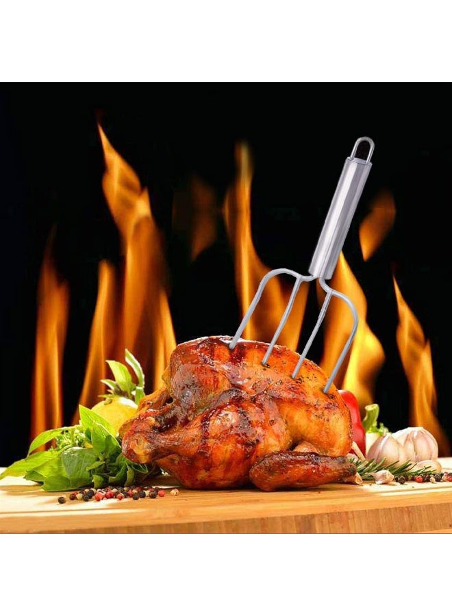 Stainless Steel Meat & Poultry Lifter Forks, Set of 2 Heavy Duty Turkey Roaster Forks, Secure Transfer & Carving Tools for Roast, Ham & Festive Dinners - Image 3